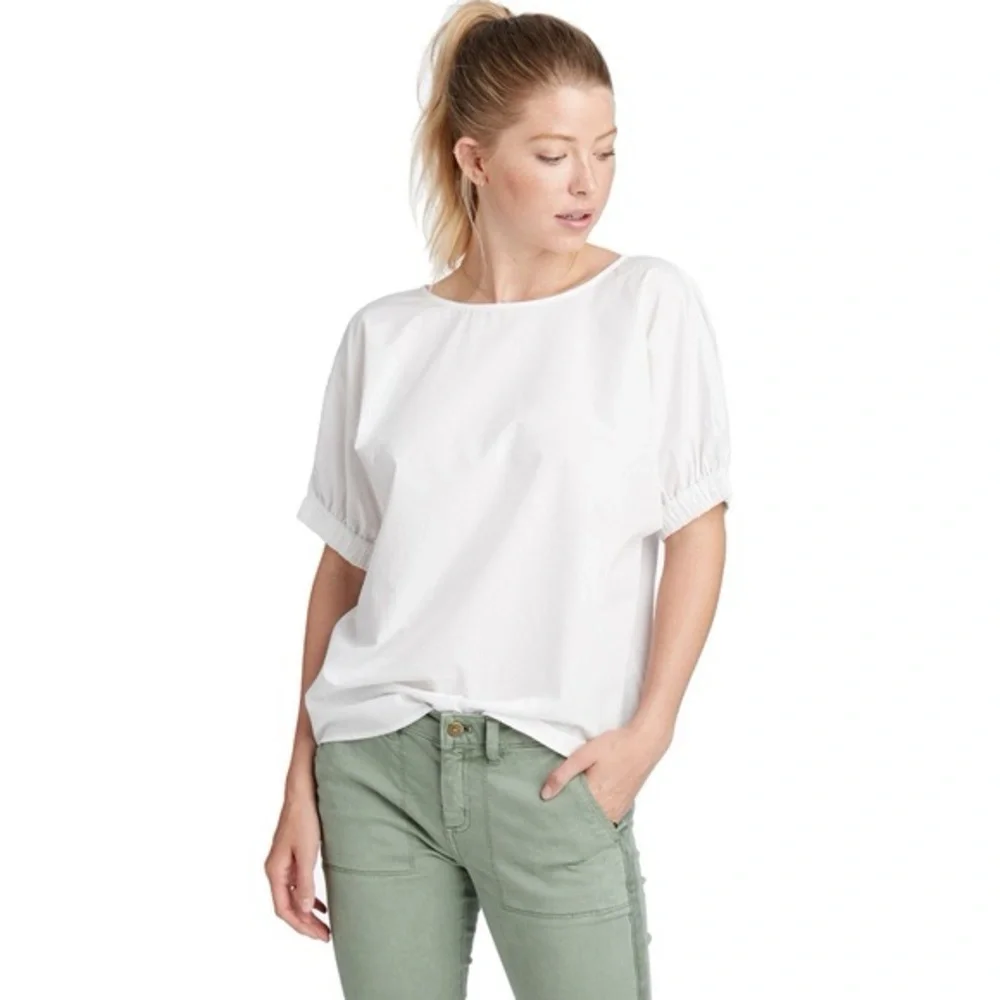 Vineyard Vines Cotton Blouse | White | Size L - Picture 1 of 5